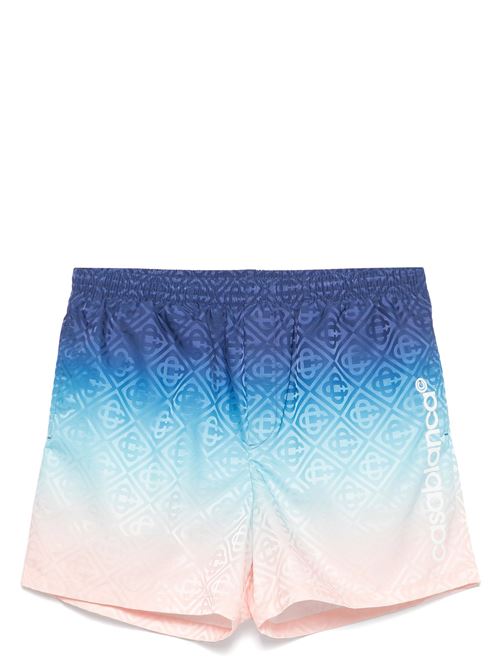 Navy blue elasticated shorts CASABLANCA | MPS25TR22401BLUE GRADIENT